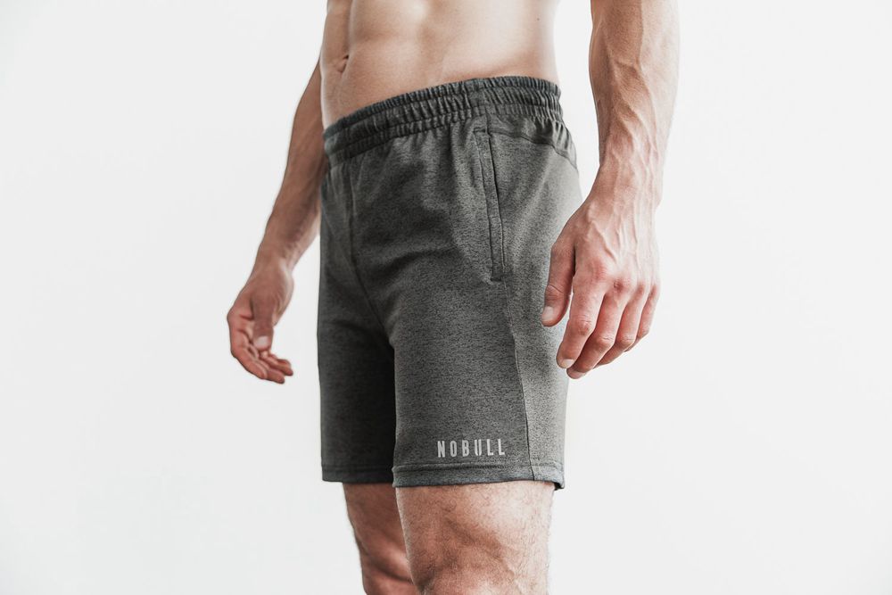 Shorts NOBULL Homme Grise - NOBULL Lightweight Knit Runner 7",France (1425-RNJOI)